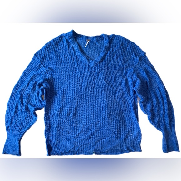 Free People Lulu Oversize V-Neck Sweater Size large - Picture 5 of 14